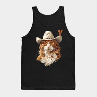 Cat Cowboy Purrfectly Wild West Tank Top